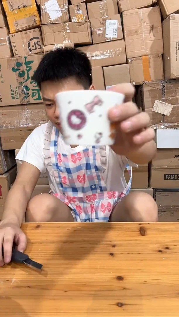 瓷片白色kt猫酸奶水杯