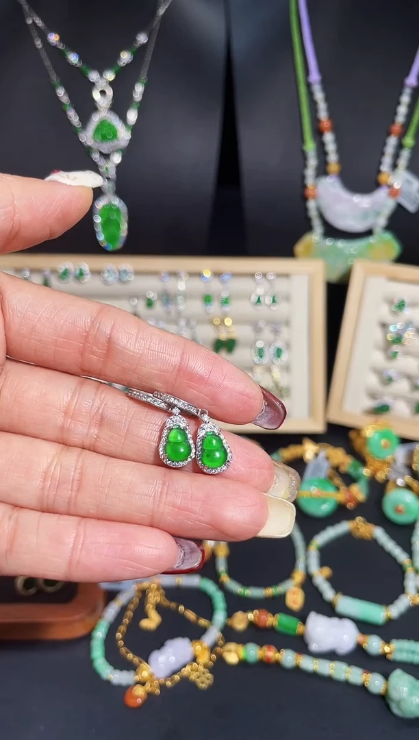 【闪购商品】翡翠颈饰银S925镶嵌蛋面/支持复检/一件