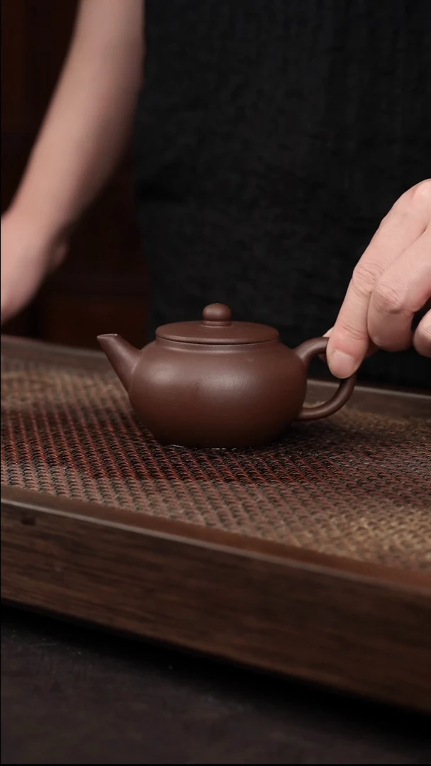 茶杯紫砂底槽清平盖水平