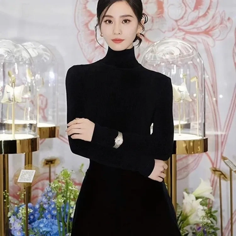 刘诗诗同款打底加厚高领打底羊毛毛衣气质内搭针织衫小衫女针织衫