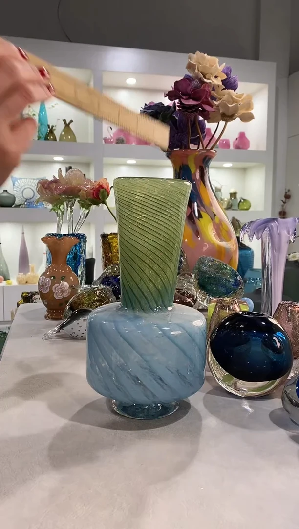 慕忆家手作琉璃花瓶瑕疵
