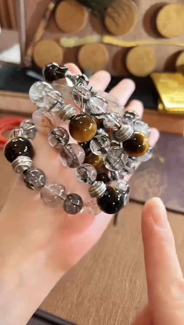 手串银S925镶嵌水晶手串 多样性发货 发一条