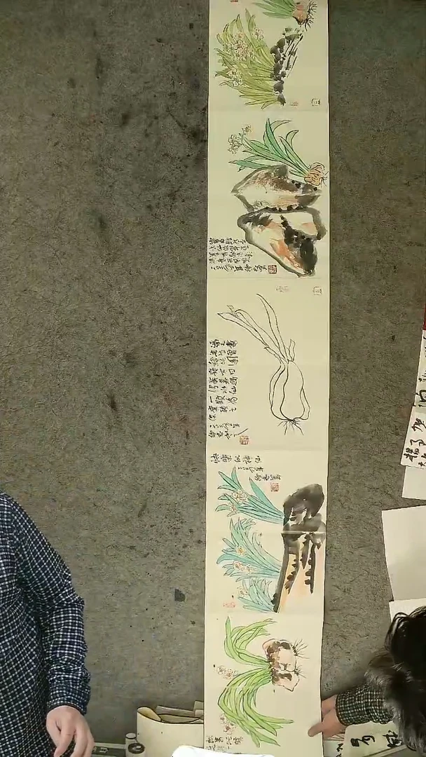 国画20*28cm   24页    温德志老师禅意小品册页（水仙