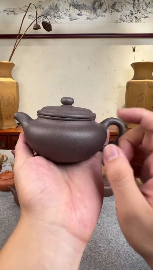 茶壶紫砂仿古 鲨皮青 半手制作