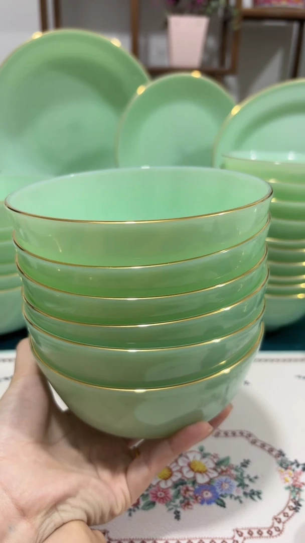 5.5英寸玉瓷碗6个口径13.8厘米