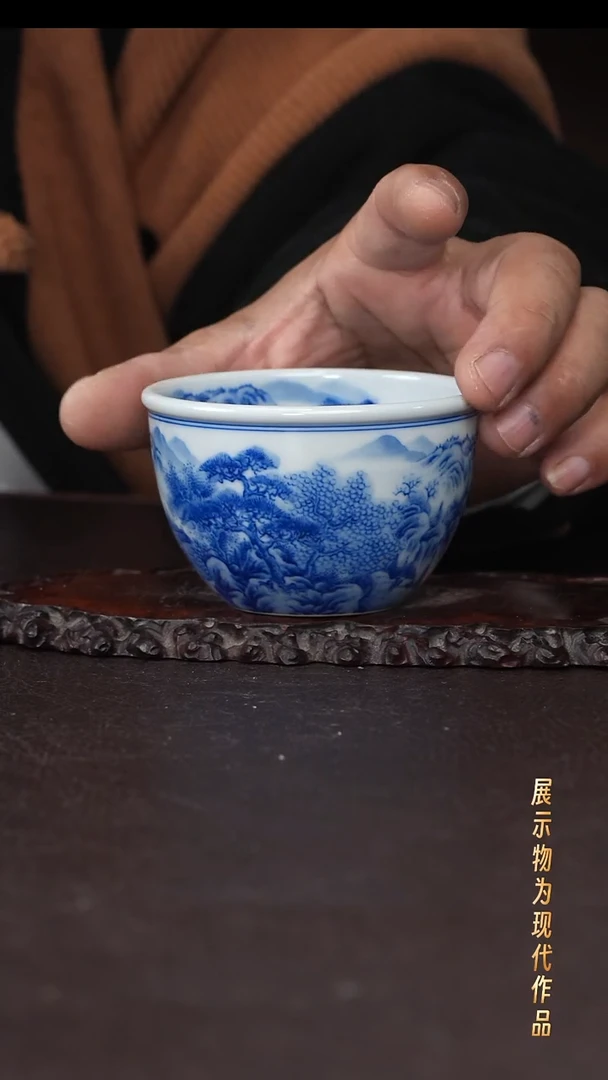 杯子陶景德镇全手工手绘瓷器！