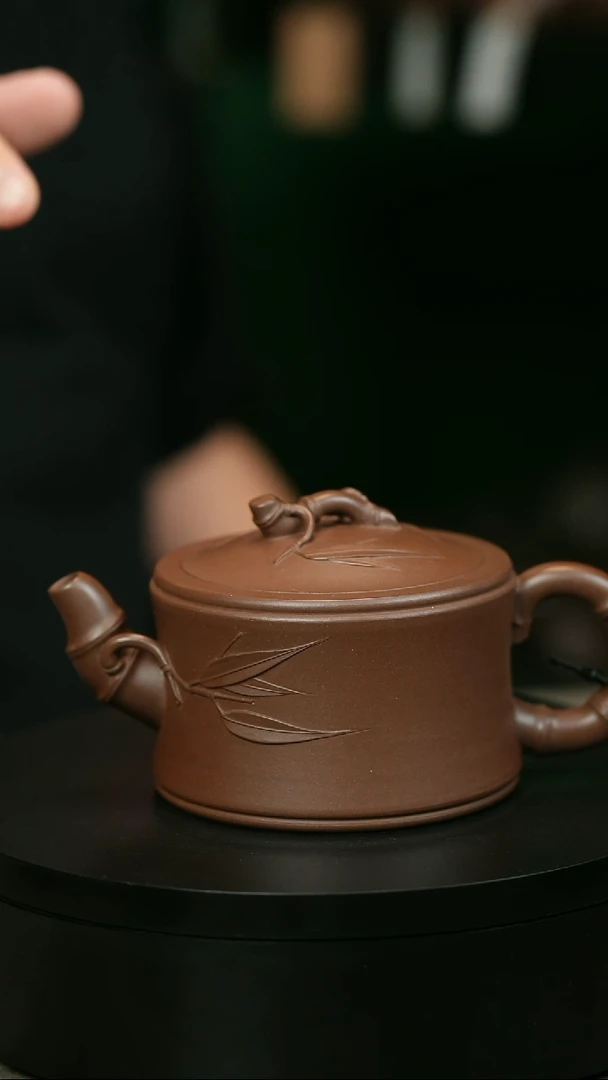 茶壶紫砂快**果H1756赵信军光素竹段