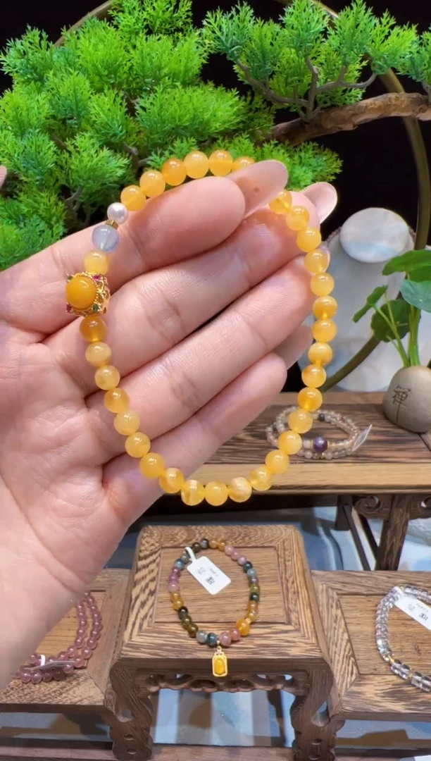 未镶嵌琥珀手链@@手饰