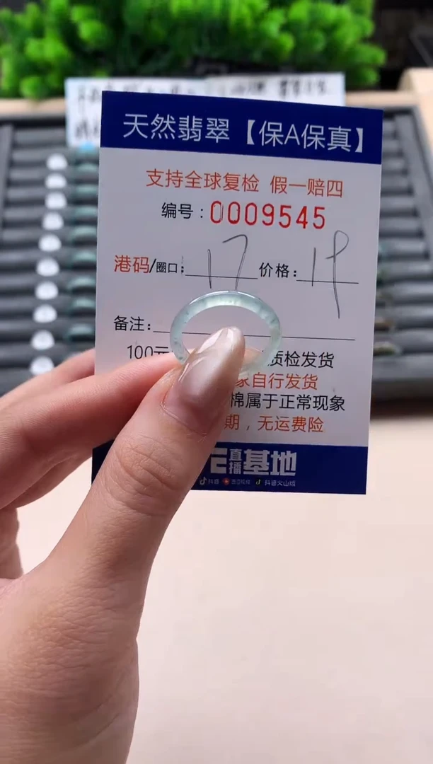 未镶嵌戒指翡翠天然  9545