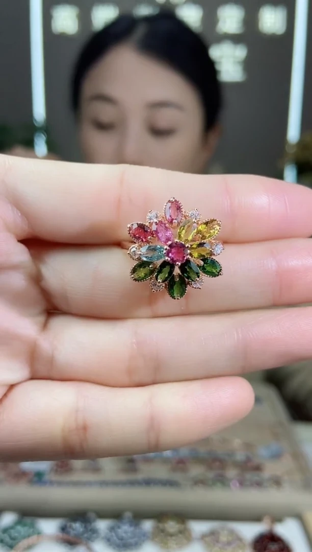 【闪购商品】碧玺手饰银S925镶嵌手饰