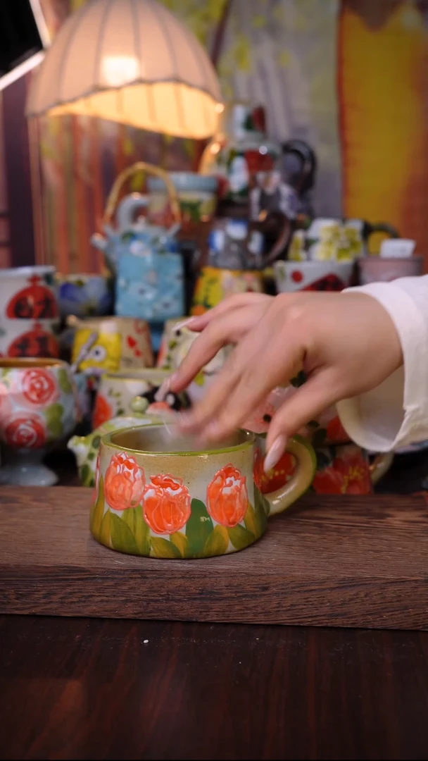 杯子泥垚手作 景德镇手工手绘陶瓷器物