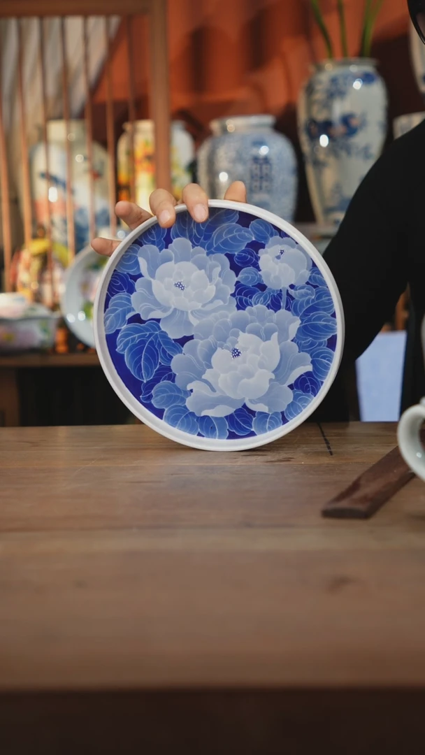 瓷片【简家甄选】景德镇设计师手绘陶瓷茶叶罐