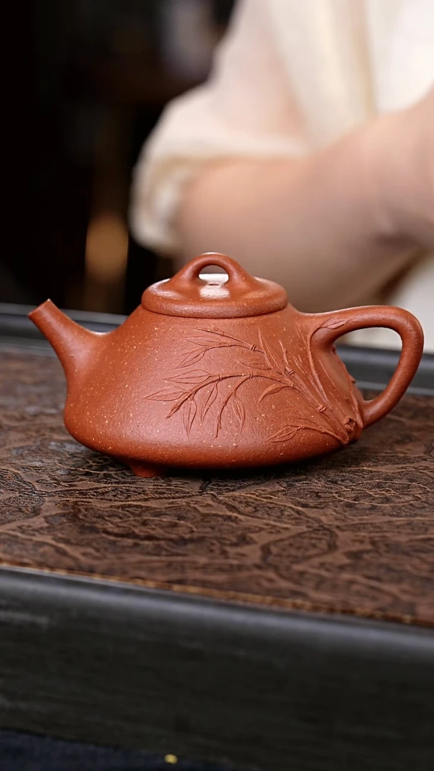 茶壶紫砂全手竹韵凝香 一物见春