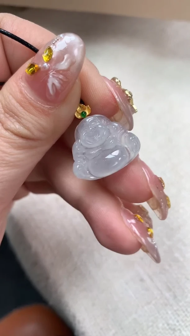 【闪购商品】翡翠吊坠(不含链)18K金镶嵌佛公