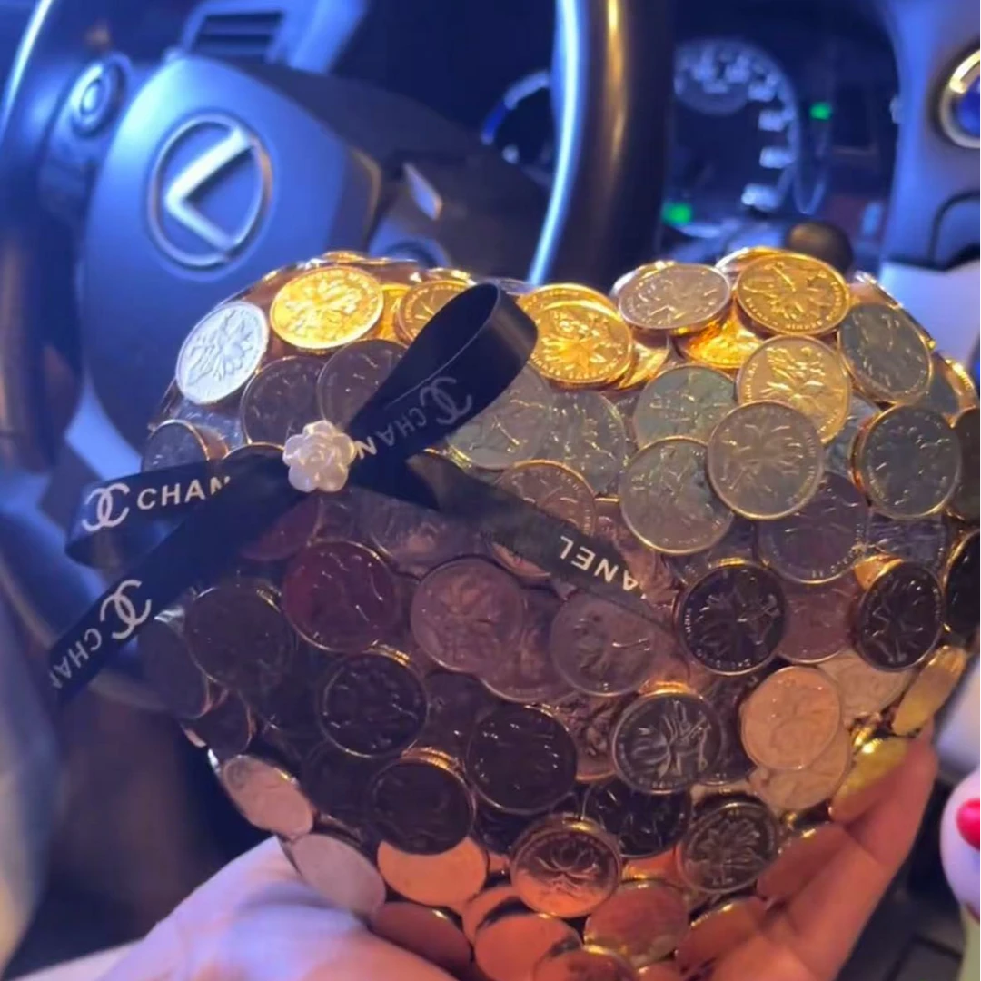 diy重千金爱心金币材料包送女朋友礼物七夕情人节送男女朋友礼物