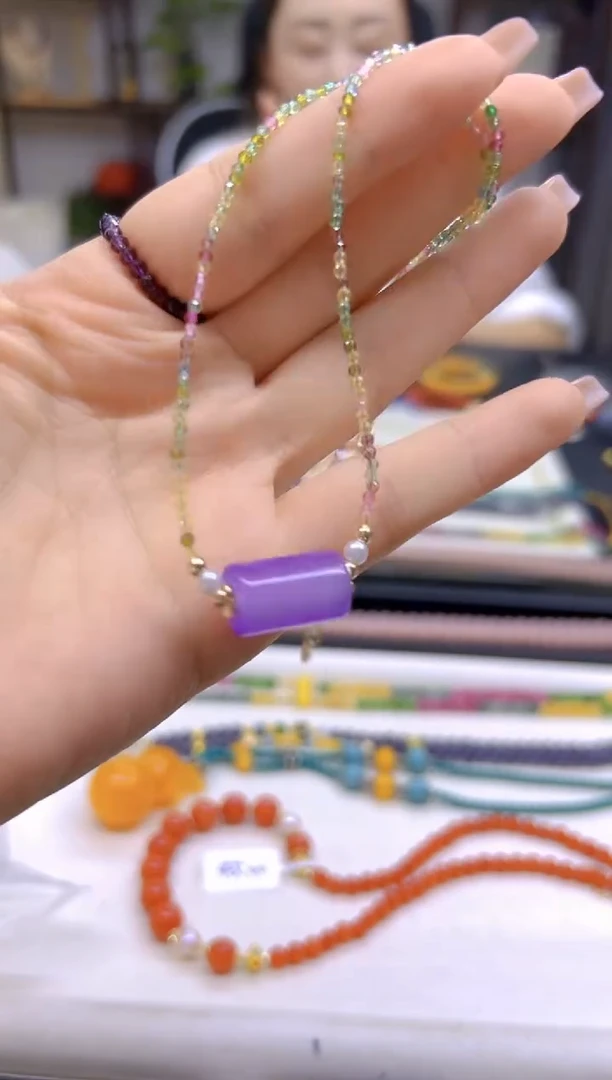 翡翠未镶嵌颈饰DIY款X532