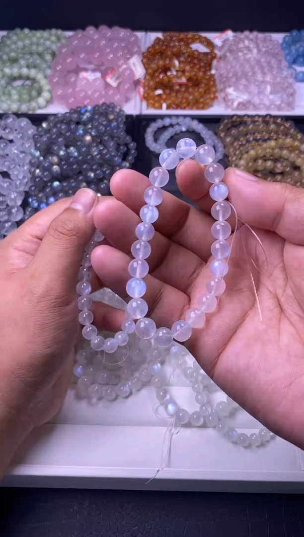 手串未镶嵌月光石7mm蓝月光（多样性发货，发其一）