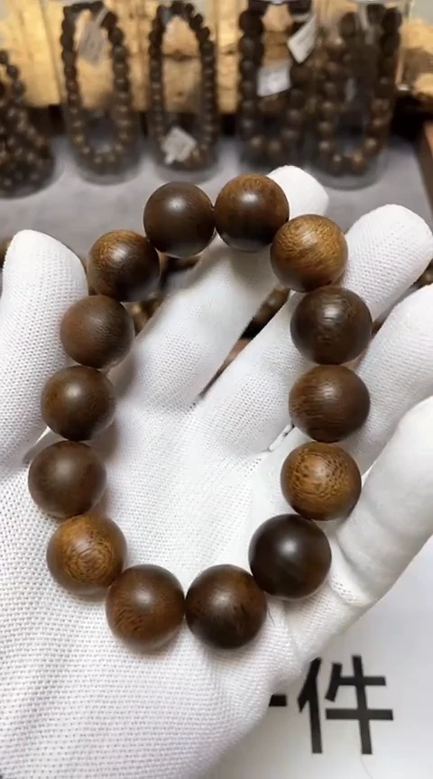【闪购商品】沉香手串柬埔寨金丝菩萨棋沉香1.6规格沉水级