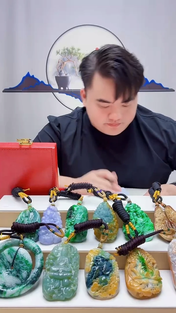 未镶嵌定制翡翠橙*锦5060zm-毛货挂件