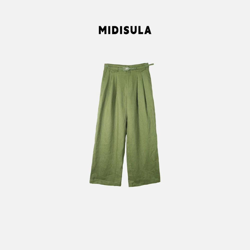 MDSL·女夏季新款高端高腰宽松百搭洋气时髦休闲直筒裤#1170