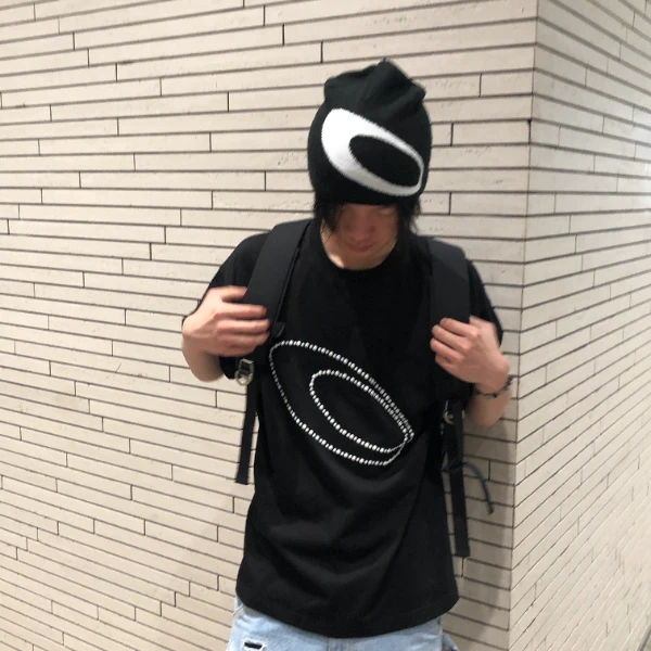 VULCAN珍珠烫钻基础重磅美式纯色国潮情侣宽松短袖圆领小领口TEE