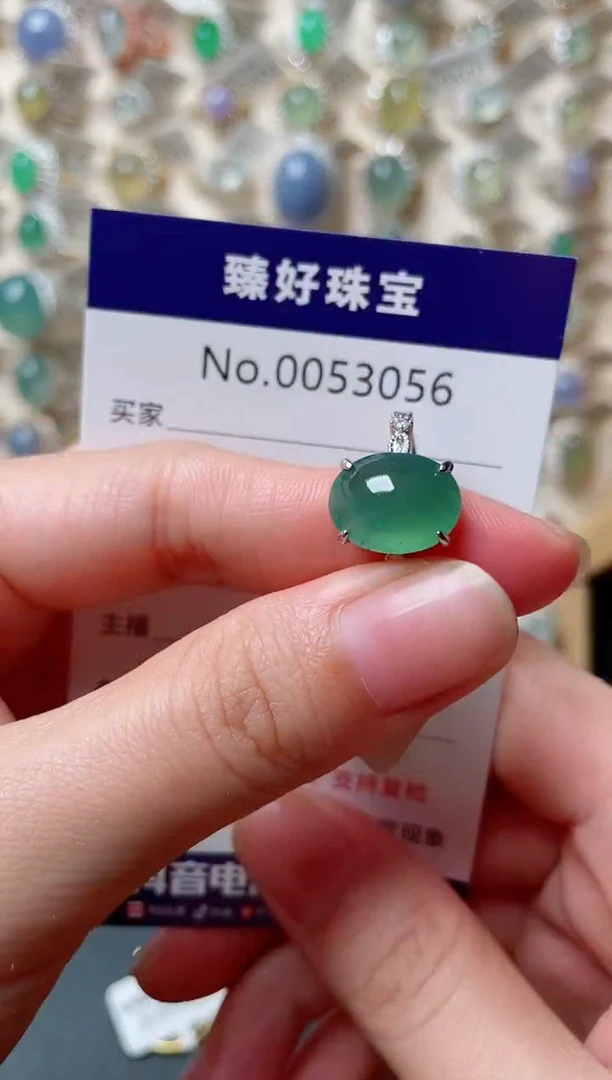 翡翠戒指银S925镶嵌.