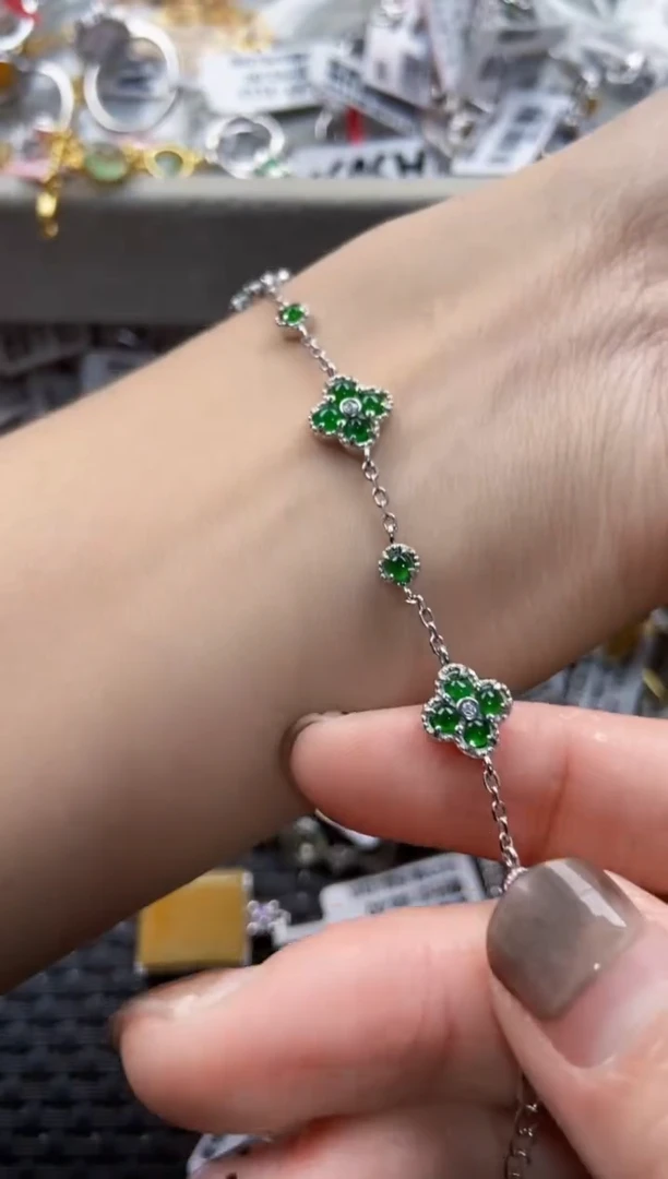 翡翠戒指银S925镶嵌888----2