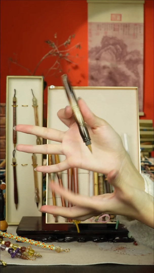 79号闪孤品高货毛笔链接 清水试笔 蘸墨不退