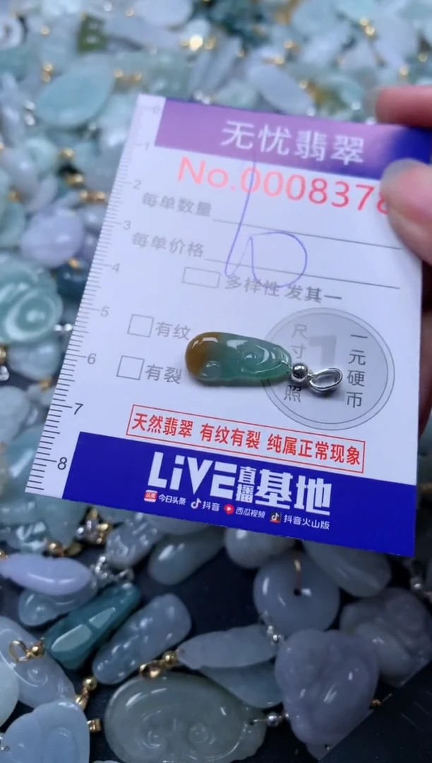 翡翠未镶嵌吊坠(不含链)8378