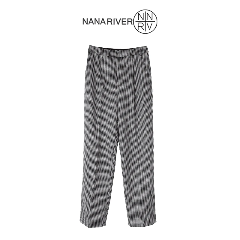 [品味咖]休闲萝卜裤九分裤西装裤复古时髦小众设计