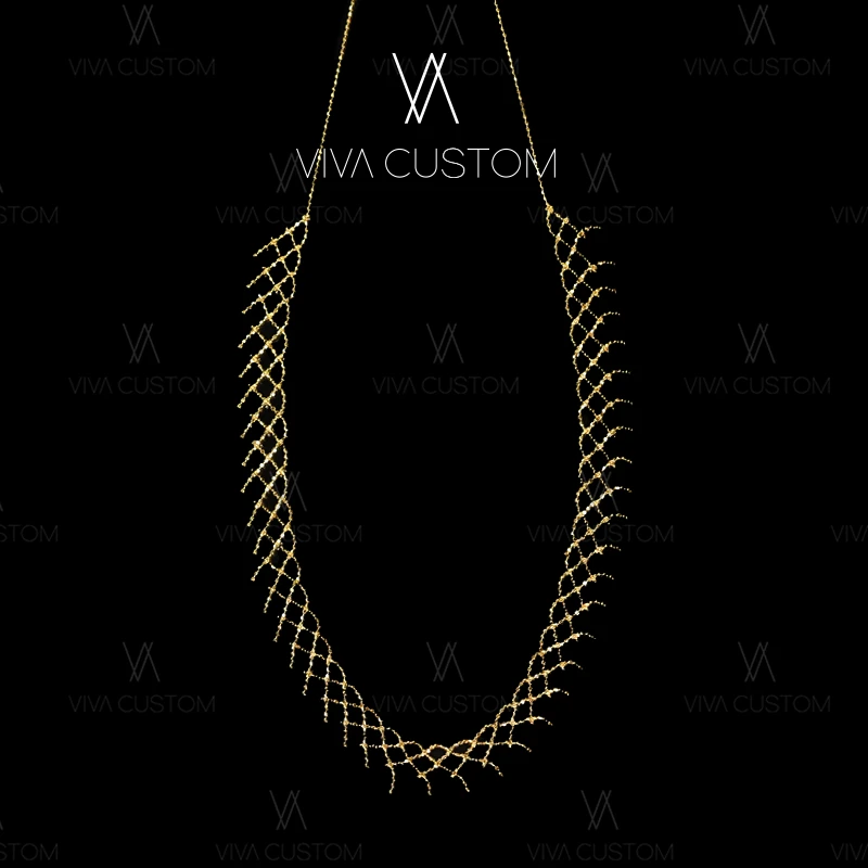 链子925银 小众复古百搭蕾丝裙摆项链♡