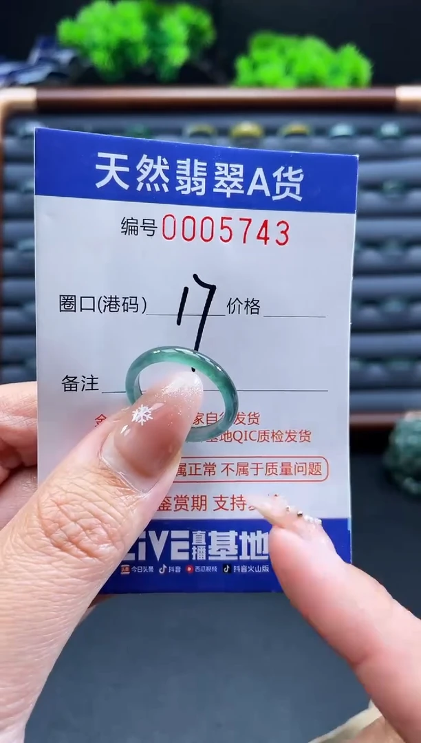 未镶嵌戒指翡翠戒圈