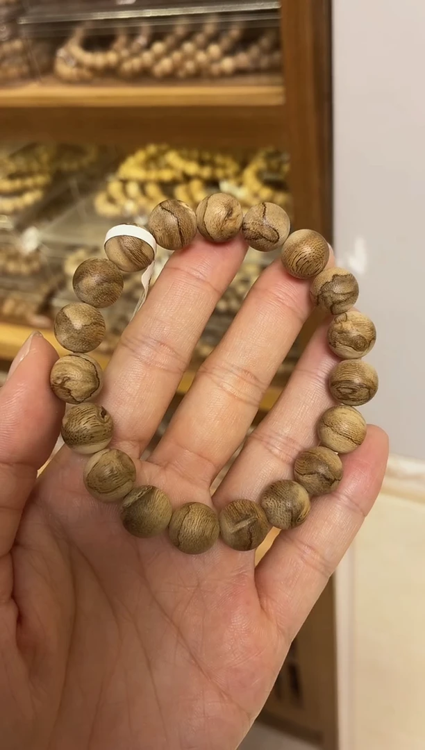 沉香手串达拉干圆珠单圈1.1+虎皮多样性发其一