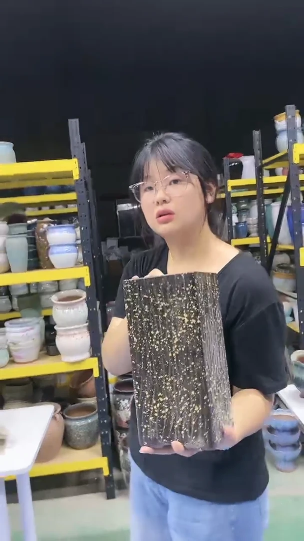 宜兴紫砂粗陶花盆