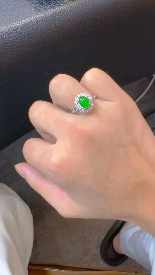 翡翠戒指未镶嵌天然A货翡翠