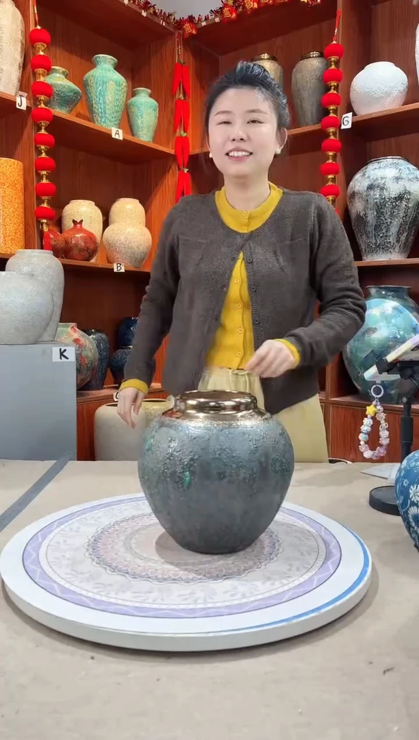 【闪购商品】瓶陶瓷花瓶 无花 青铜小号