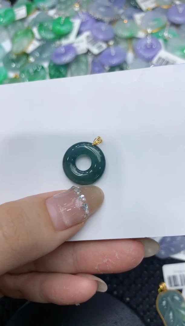 【闪购商品】翡翠颈饰18K金镶嵌222222222