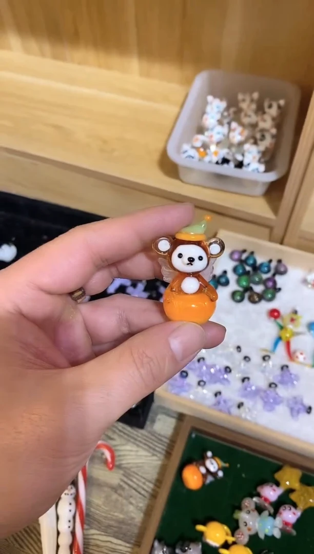 琉璃手工艺品南瓜熊