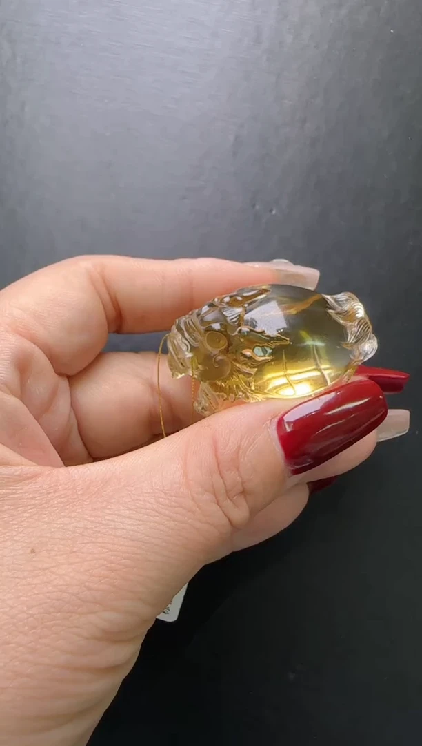 【闪购商品】水晶吊坠未镶嵌黄水晶龙龟吊坠 JP36525