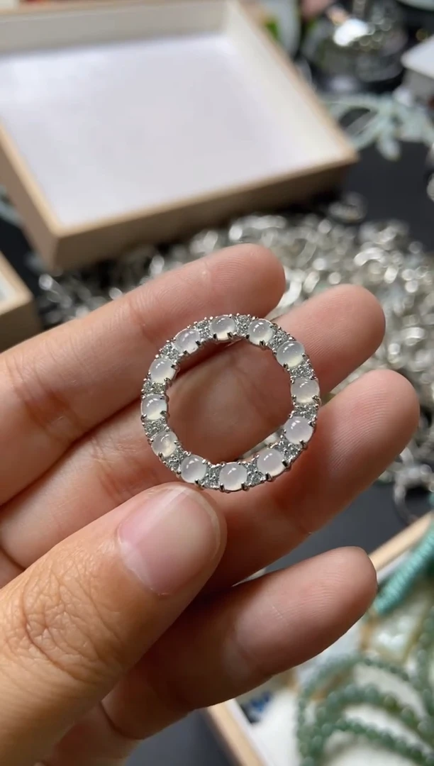 颈饰未镶嵌翡翠天然翡翠a货137