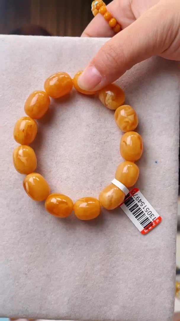 未镶嵌琥珀手链13mm手串