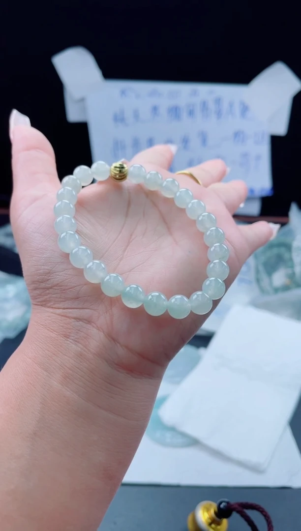 未镶嵌定制翡翠珠串