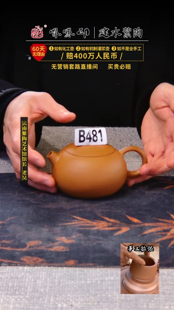 【闪购商品】壶凤凰印建水紫陶壶/B481