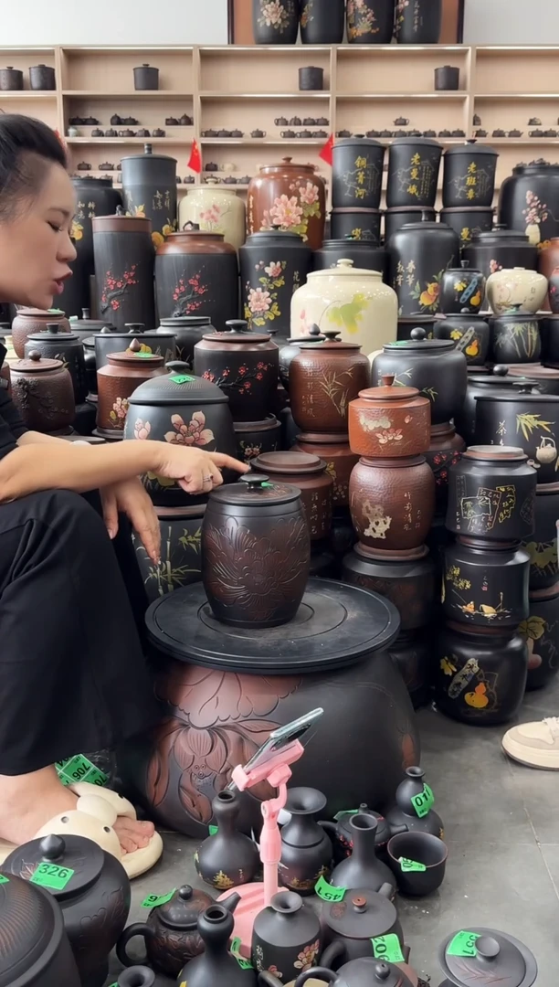 罐瑕疵茶叶罐  790  高柱牡丹花