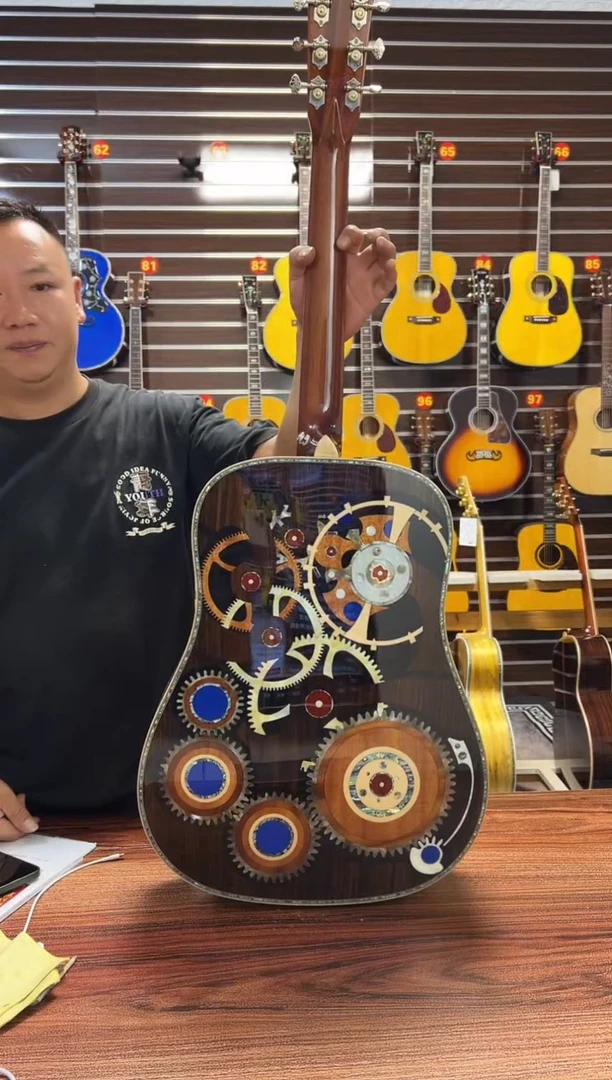 复刻吉他，手工玫瑰木全单+加震6S+皮箱