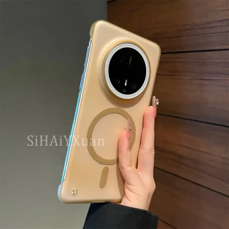 适用华为mate70pro手机壳超薄冰雾磨砂无边框60pro防指纹70/60硬