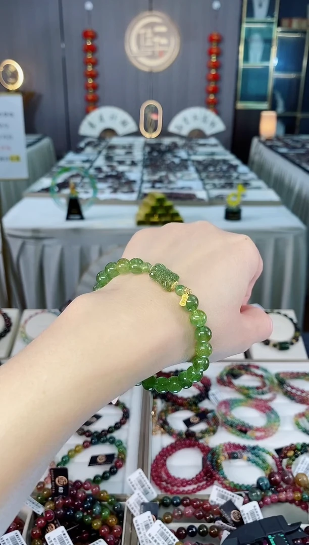 未镶嵌老矿碧玺单圈手串7mm+碧玺hon多样性发货一条