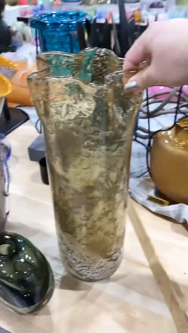慕忆家手作琉璃花瓶瑕疵