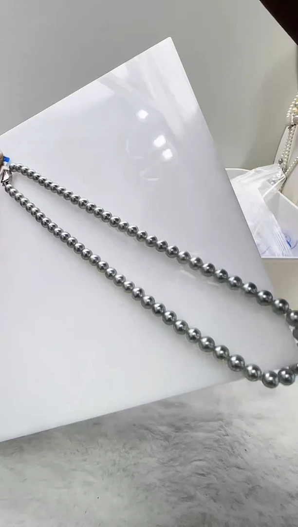 【闪购商品】海水珍珠DA未镶嵌t914 灰珠串6
