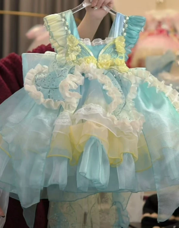 【8018】女童公主裙蓬蓬裙婚礼生日钢琴演出连衣裙